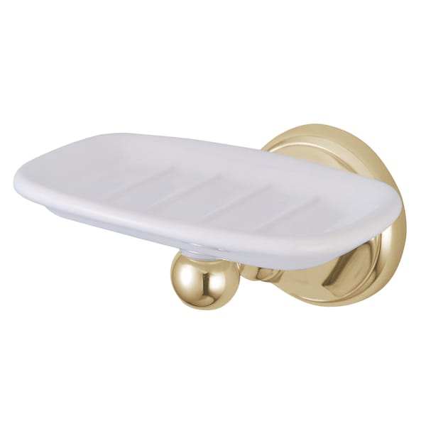 Metropolitan Wall Mount Soap Dish Holder, Polished Brass
